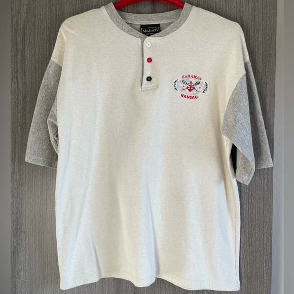 Vintage Michael’s Shirt - Nassau Bahamas & 3 Buttons - Size Large - Picture 1 of 15